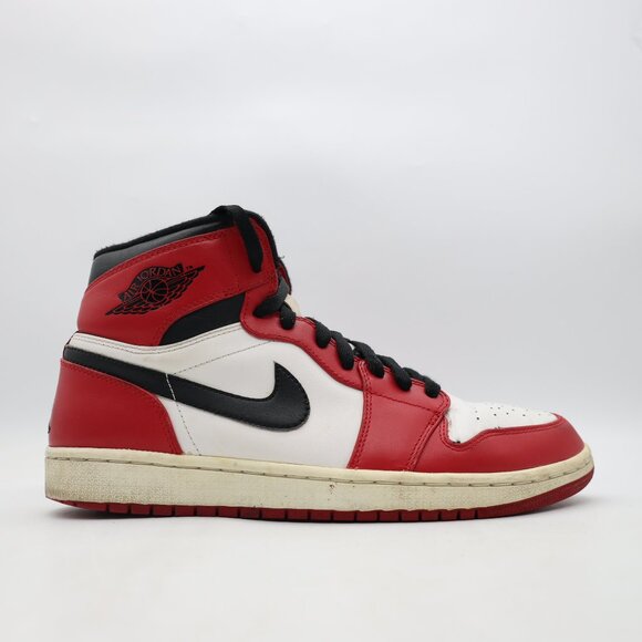Nike Air Jordan 1 High Chicago Men's Size 9.5 Red Black Leather 332550-163 - Picture 1 of 13